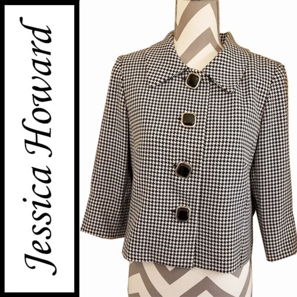 💥 3/$25 Jessica Howard Houndstooth jacket